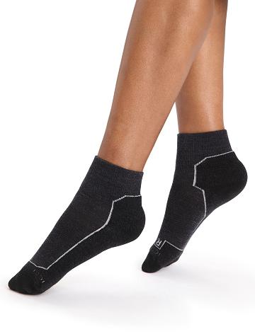 Jet Heather Women's Icebreaker Merino Hike+ Light Mini Socks | USA 1447NWYB